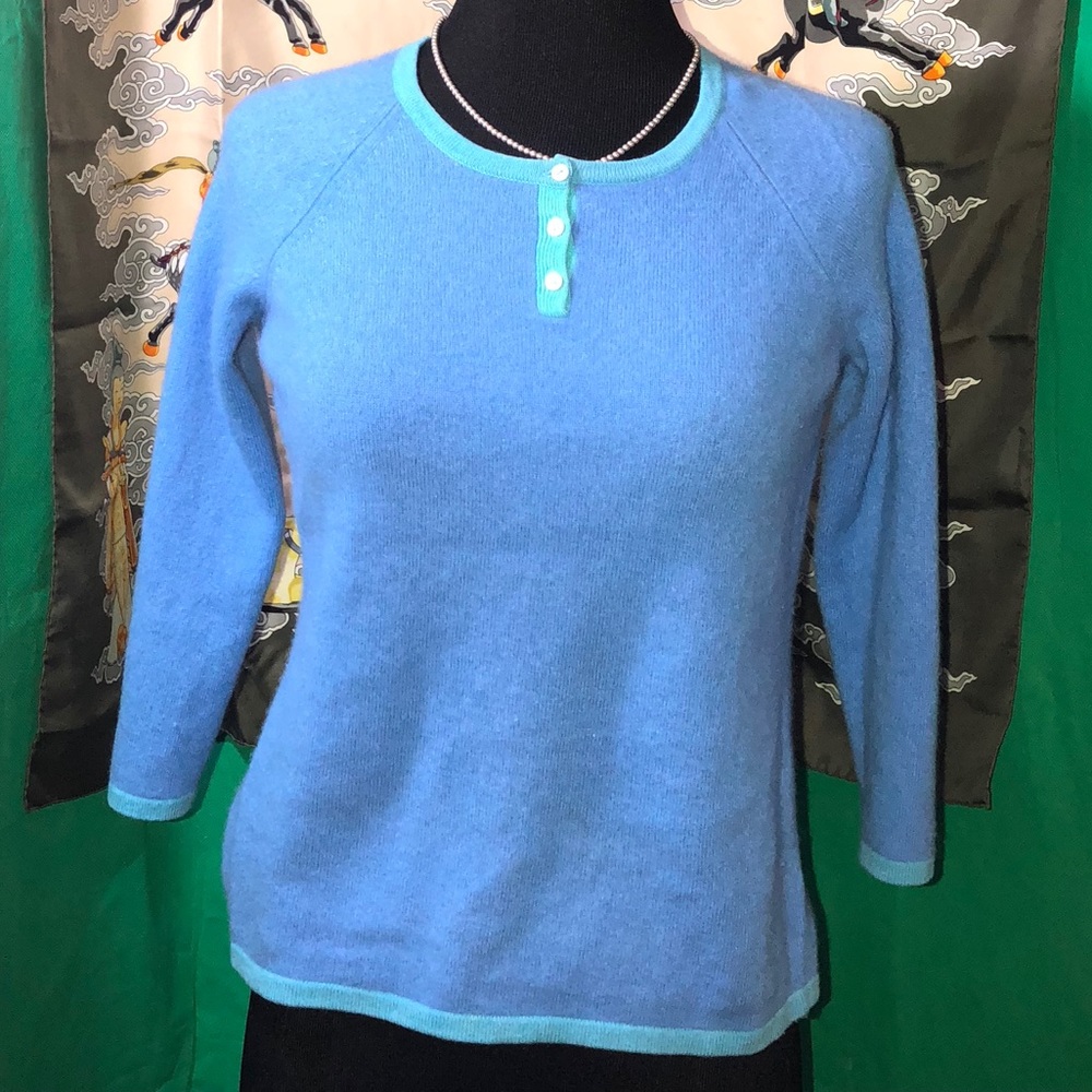 Griffen Cashmere Blue sweater size Small